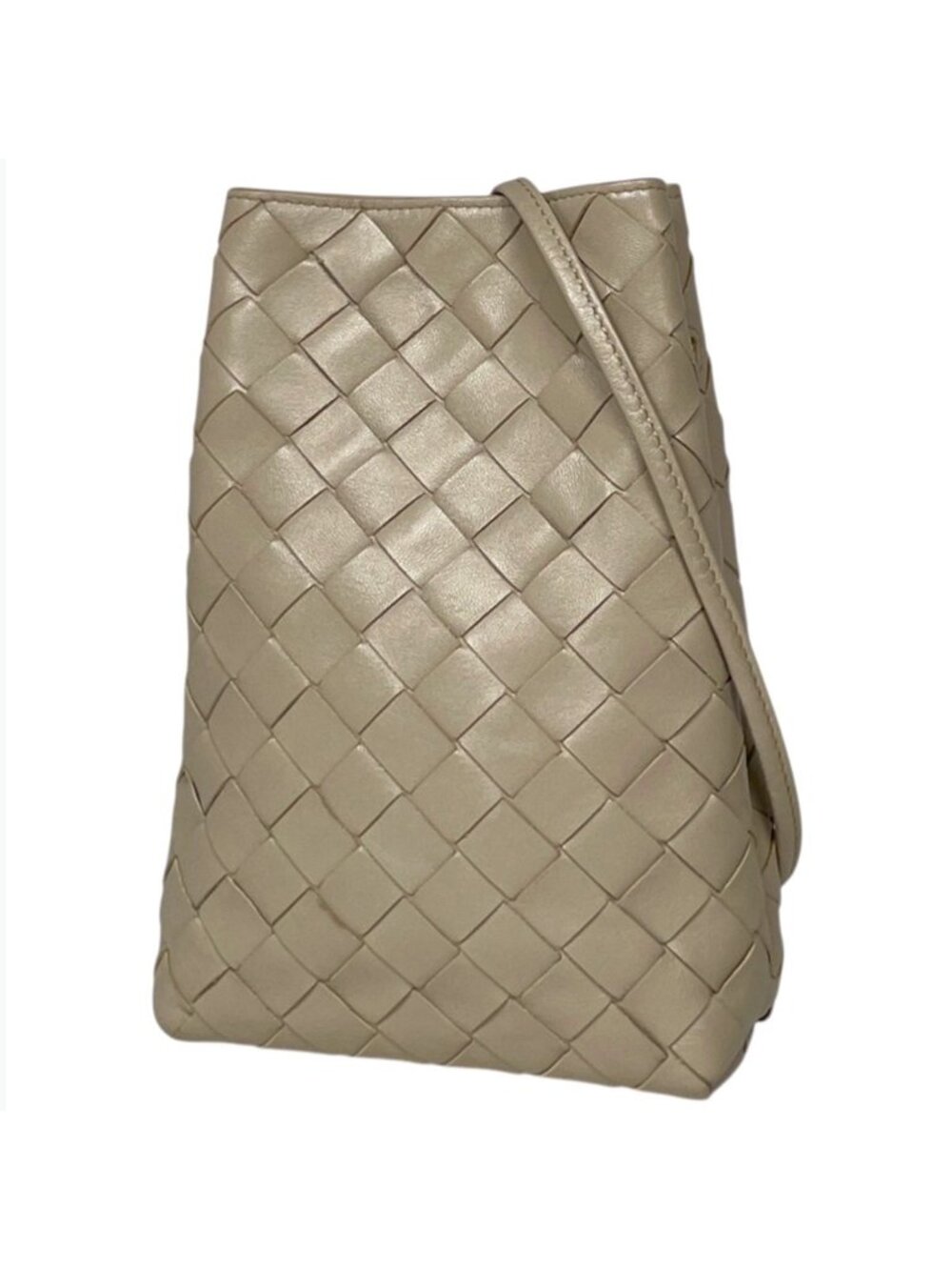 Bottega Veneta Shoulder Bag Leather Beige